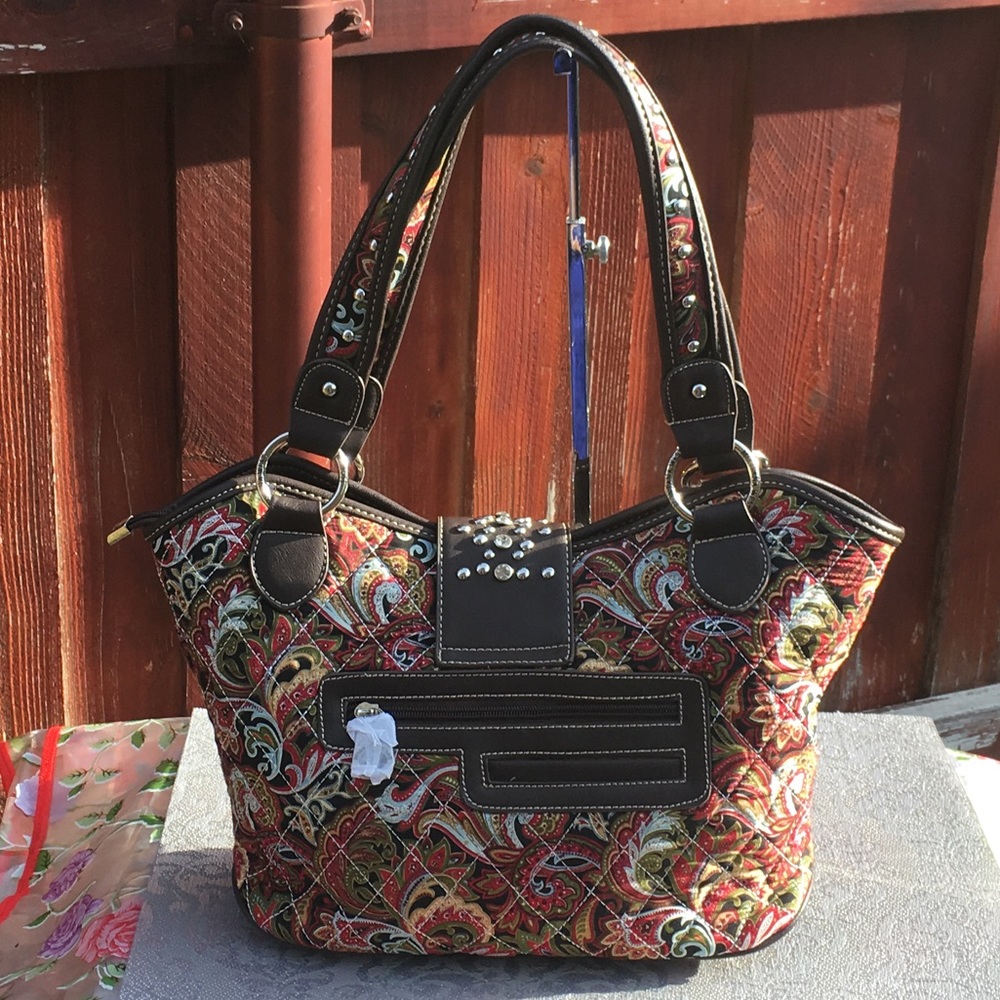 Montana West Paisley Quilted Handbag - Picture 3 of 7